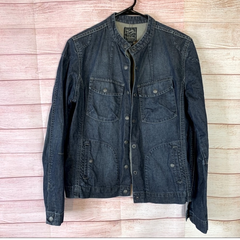 Lucky Brand Light Weight Denim Jacket Blazer Size Large